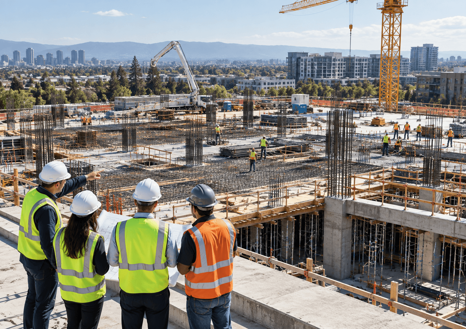 Construction framing in progress